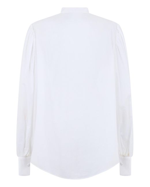 LES FILLES D'EVA White Long-Sleeve Blouse, Elegant And Versatile