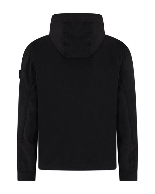 Stone Island Black All-Weather Windbreaker for men