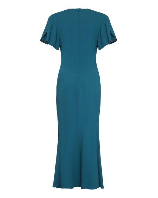 Victoria Beckham Blue Stretch Viscose Dress