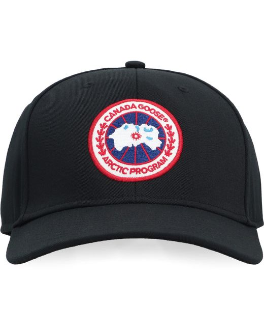 Cappello da baseball con logo di Canada Goose in Black