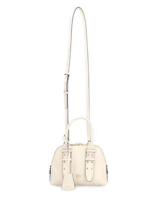 Borsa bowling a mano Mini Escape Bag in pelle di Pinko in Natural