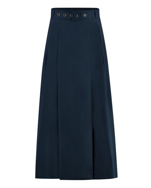 Gonna Gilda in cotone con cintura di Max Mara in Blue