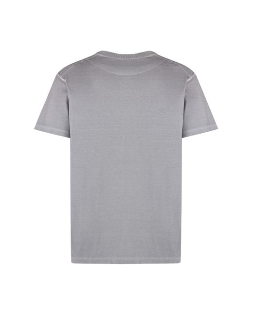 Stone Island Gray Cotton Crew-Neck T-Shirt for men