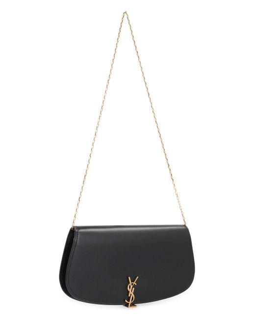 Saint Laurent White Voltaire Leather Wallet On Chain