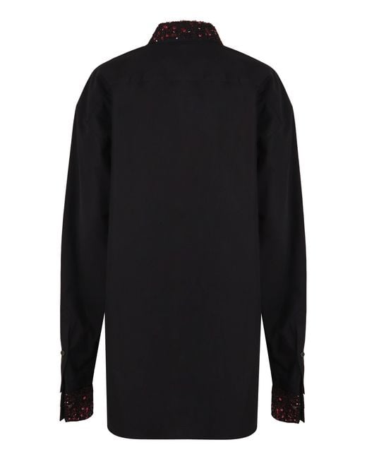 Dries Van Noten Black Cotton Shirt for men