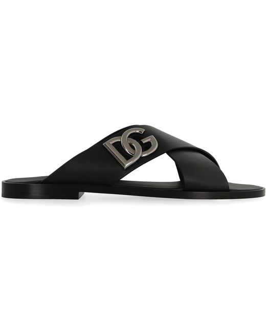 Dolce & Gabbana Black Sandals for men