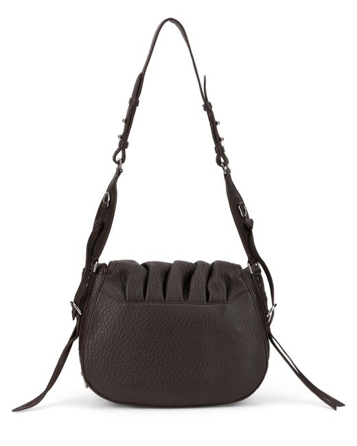 Isabel Marant Black Leather Shoulder Bag With Cord Closure And Long Handle 26 X 24 X 15 Cm