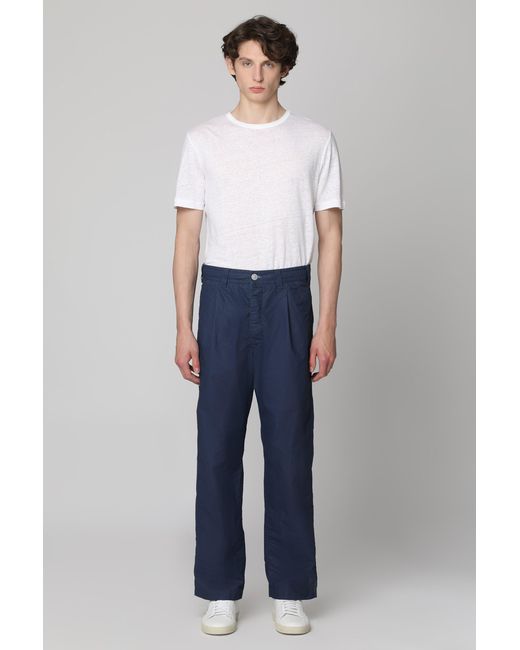 Stone Island Blue Cotton Trousers for men