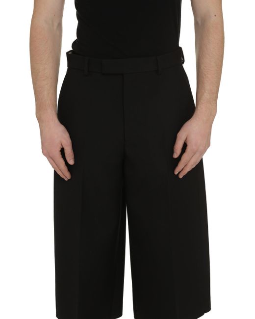 Gucci Blue Wool Silk Cropped Pant for men