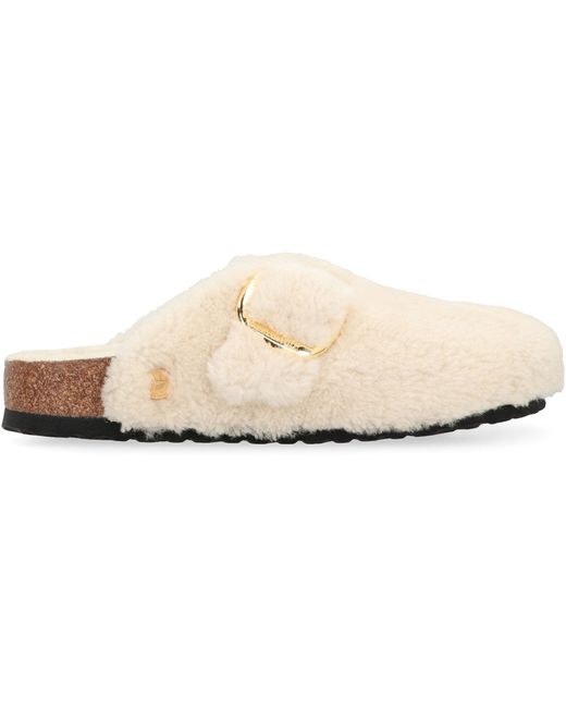 Birkenstock Pink Mule Boston Big Buckle Shirring