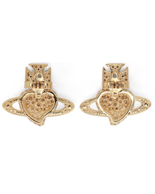 Vivienne Westwood Natural Agnatha Earrings With Crystals