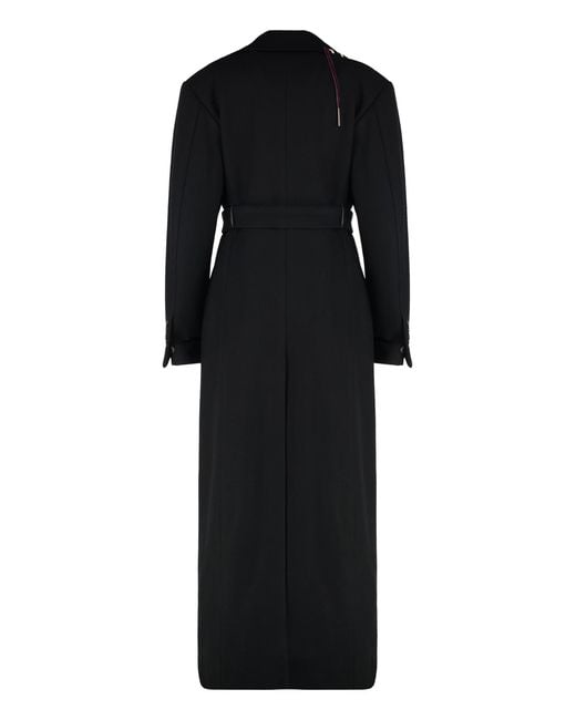 Dries Van Noten Black Long Wool Coat