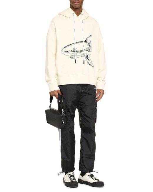 Palm Angels White Cotton Hoodie for men