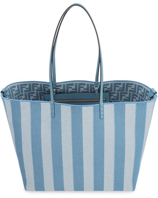Tote bag Roll Large di Fendi in Blue