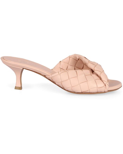 Mules Blink in pelle di Bottega Veneta in Pink