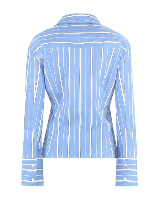 Camicia in cotone 'La chemise Ruban' di Jacquemus in Blue
