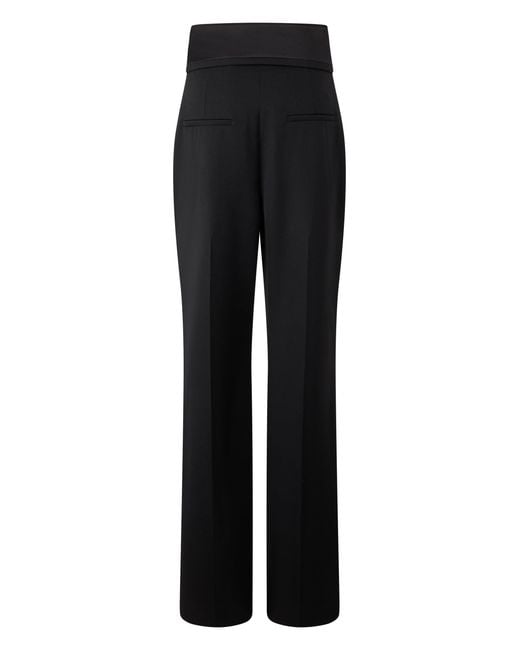McQueen Black Straight Wool Trousers