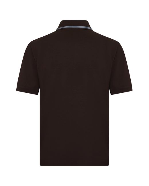 Herno Black Short-Sleeved Polo for men