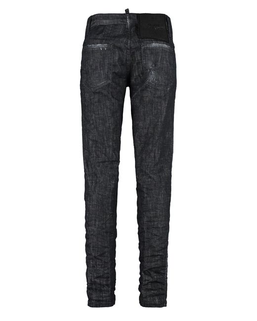 DSquared² Blue Skinny Mid Rise Jeans