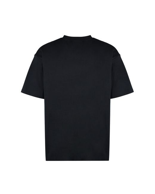Drole de Monsieur Black Classique Cotton Crew-Neck T-Shirt for men