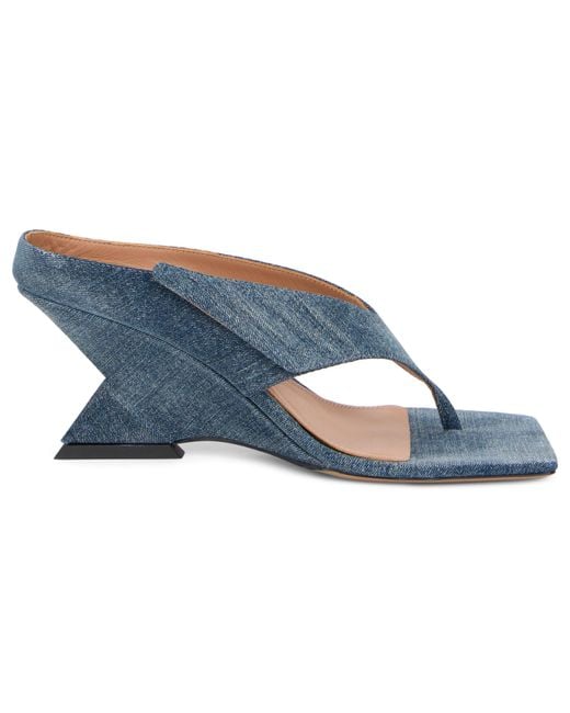 The Attico Blue Sandals With Irregular Heel