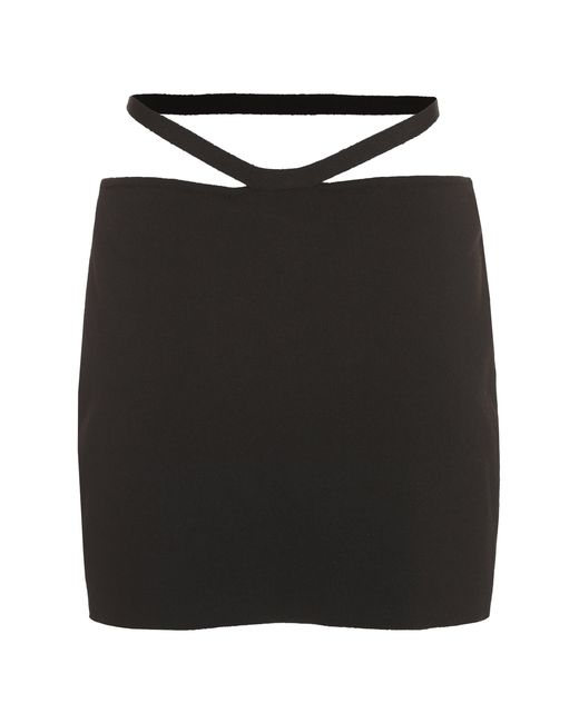 ANDREADAMO Black Knitted Mini Skirt
