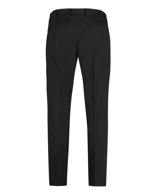 PT01 Black Dieci Wool Blend Trousers for men