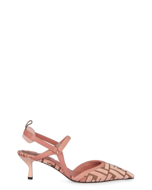 Fendi Pink Colibrì Lite Pointy-Toe Slingbacks