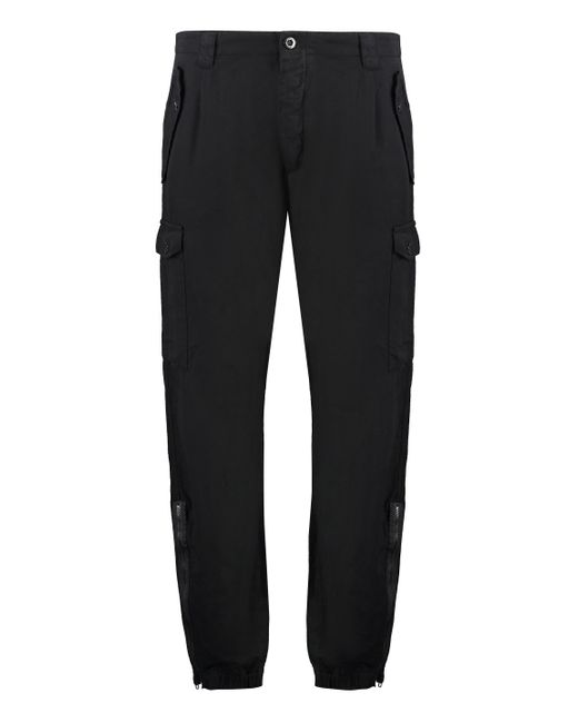 Pantaloni in cotone e lino di C P Company in Black da Uomo