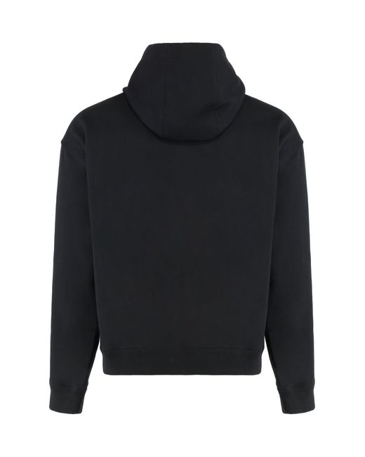 Versace Black Cotton Hoodie for men