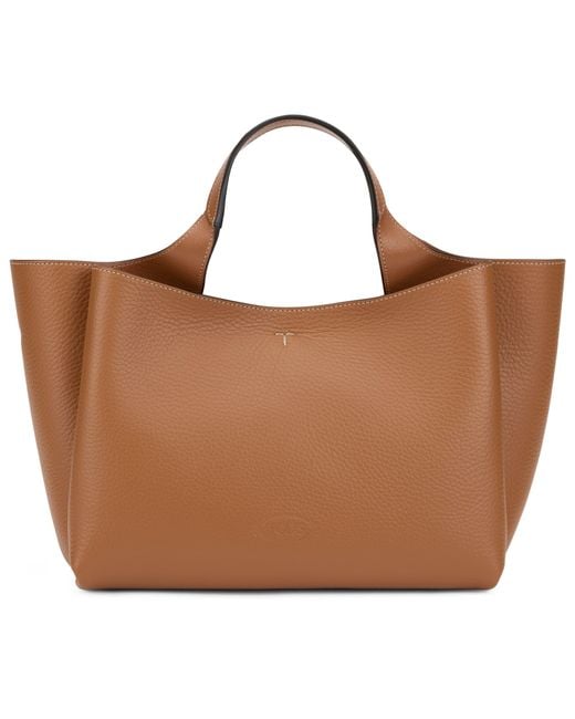 Tod's Brown Leather Tote Handbag, 29 Cm