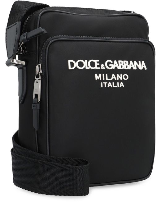 Dolce & Gabbana Black Dolce & Gabbana Nylon Messenger Bag for men