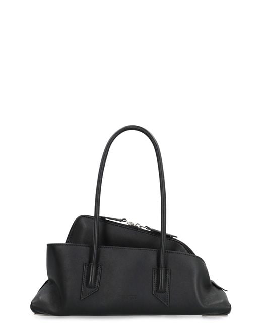 The Attico Black La Passeggiata Small Leather Handbag
