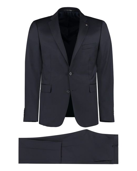 Tagliatore Black Virgin Wool Two-piece Suit for men