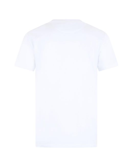 Fendi White Cotton T-Shirt With Print for men