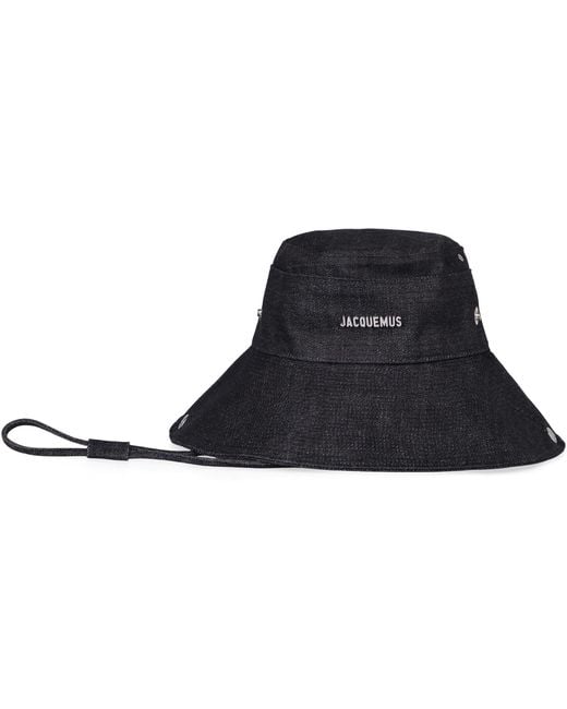 Jacquemus Black La Croisière 'The De-Nîmes' Denim Bucket Hat for men