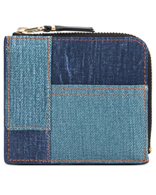 Comme des Garçons Blue Compact Wallet With Zip