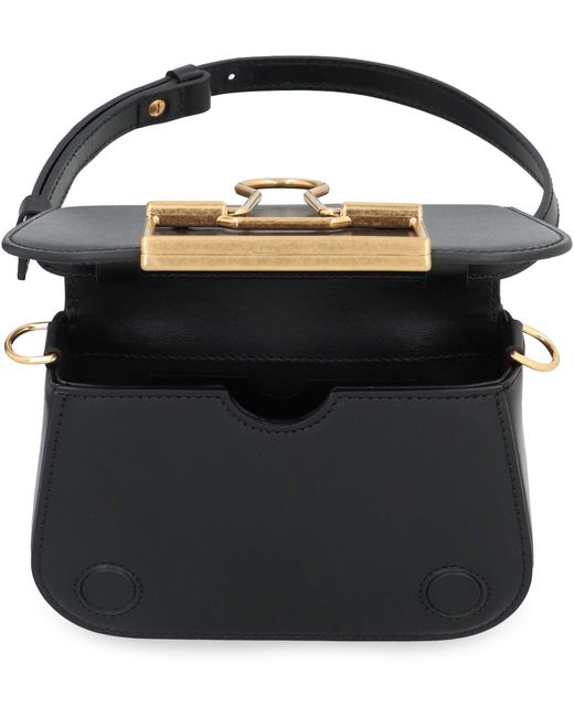 Off-White c/o Virgil Abloh Black Skeleton Binder Leather Shoulder Bag