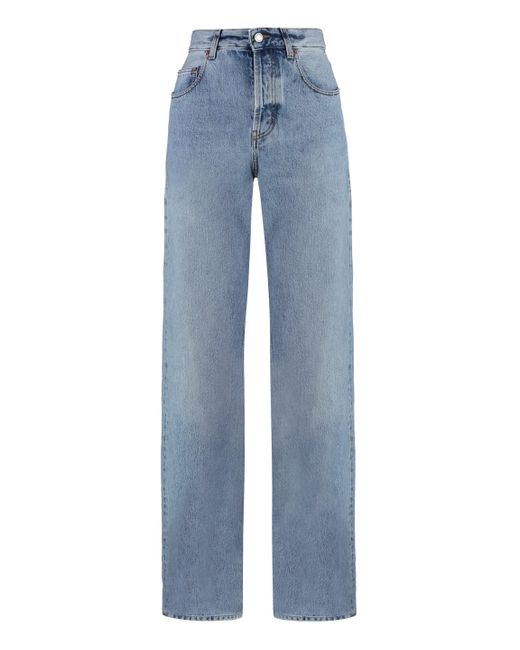 Jeans straight leg a 5 tasche di Saint Laurent in Blue
