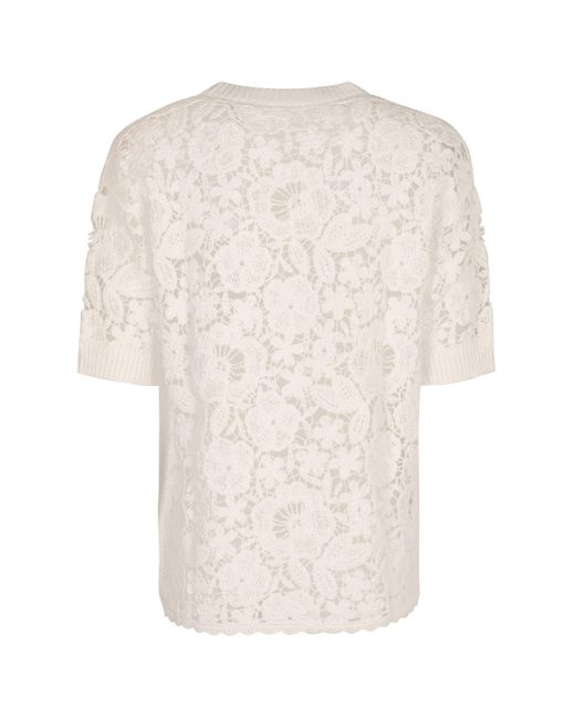 P.A.R.O.S.H. White P.A.R.O..H. Lace Blouse