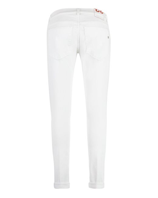 Dondup White Ritchie Skinny Jeans for men