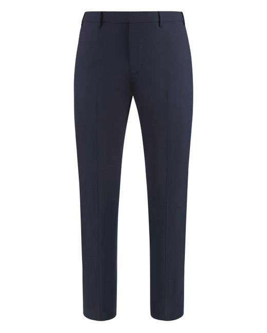 PT01 Blue Dieci Stretch Wool Trousers for men
