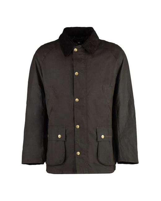 Barbour Black Ashby Wax Waxed Cotton Jacket for men