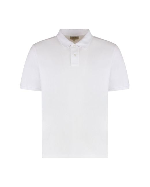 Woolrich White Cotton-Piqué Polo Shirt for men