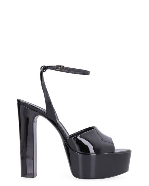 Saint Laurent Jodie Leather Sandals in Black - Save 16% | Lyst UK