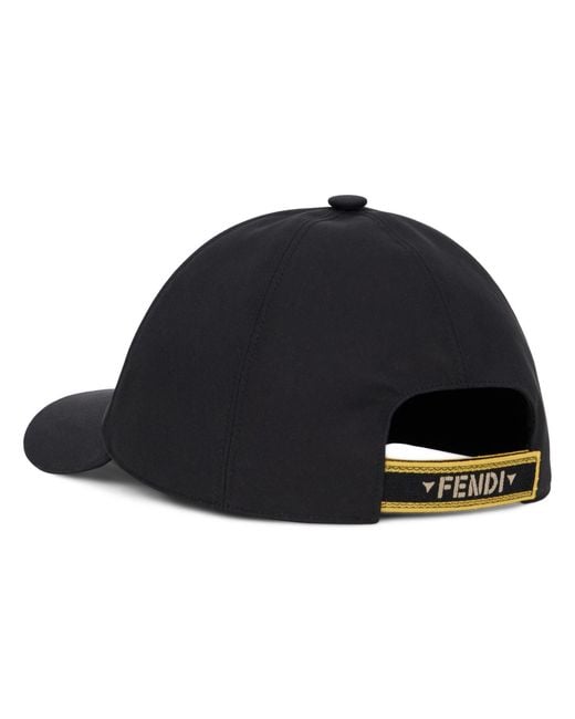 Fendi Black Cap With Adjustable Visor for men