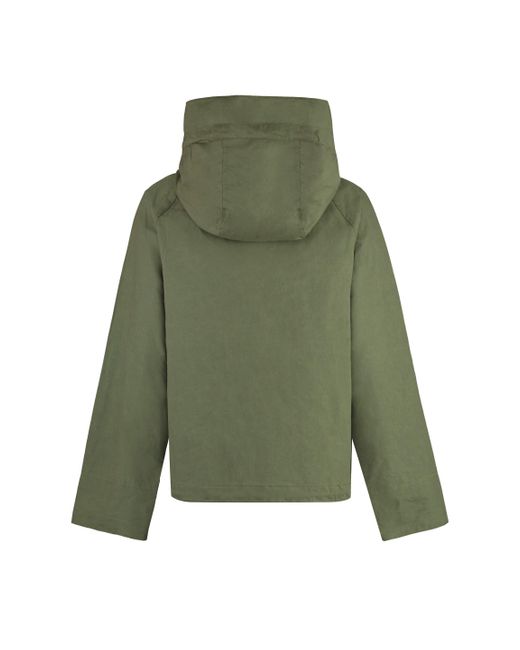 Barbour Green Nith Hooded Cotton Jacket