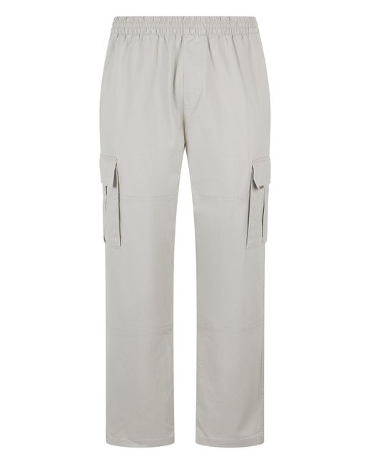 Represent Gray Cotton Cargo Pants for men