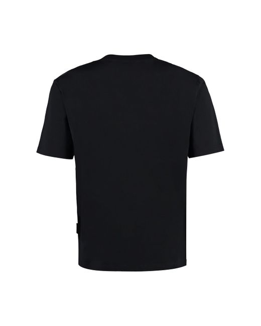 Palm Angels Black Logo-embroidered Cotton-jersey T-shirt for men