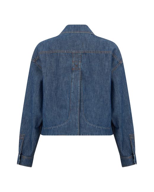 Fendi Blue Denim Jacket Made Of Cotton